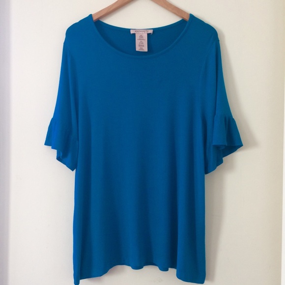 Philosophy Tops - Philosophy Teal Bell Sleeve Top Size XXL